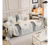 JinZao Funda De Sofá 4/3/2/1 Plazas,Cubre Sofa de Doble Cara de Chenilla,Four Seasons,Funda Sofa Antiarañazos Gatos, Universel,Antiincrustante,Reversible y Lavable(C,180 * 340CM)
