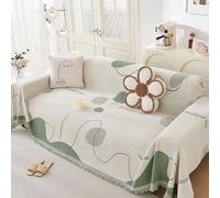 JinZao Funda De Sofá 4/3/2/1 Plazas,Funda para Sofa Universal Four Seasons,Cubre Sofa Reversible de Chenilla Funda Sofa Antiarañazos Gatos,Antiincrustante,Lavable(B,180 * 420CM)