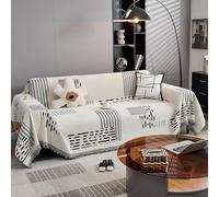 JinZao Funda De Sofá Cubre Sofa 4/3/2/1 Plazas,Forro De Sofa De Chenilla La Funda para Sofa Universal Four Seasons,Antiincrustante,Lavable Funda Sofa Antiarañazos Gatos (A,180 * 360CM)