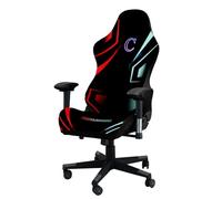 JinZao Funda Silla Gaming Elástica,Funda para Silla Gamer con Reposabrazos Y Respaldo,Funda Silla Oficina De Poliéster con Patrón De Letras, Desmontable para Limpieza(C)