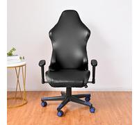 JinZao Funda Silla Gaming Impermeable, Funda para Silla Gamer Elástica con reposabrazos, Funda Silla Oficina de Cuero de Color sólido, Antideslizante y Resistente al Desgaste, Antiarañazos de Gato(A)