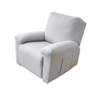 JinZao Funda Sillon Relax Reclinable Impermeable Elástico 4 Piezas, Funda para Sillon Relax Reclinable 1 Plaza Ajustable Universal, Tejido de poliéster de Color sólido, Lavable(C)