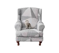 JinZao Fundas de sillón orejero elástica, 1 Plaza Funda para sillas de Orejas, Fundas para sillas con Respaldo de alas con Funda de Cojín para Dormitorio(Color 12,Set of 1)