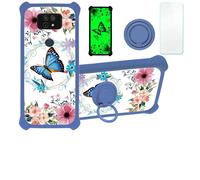 jioeuinly Cricket Ovation 2 Funda compatible con AT&T Maestro Max (2021) Funda para telfono [con protector de pantalla de vidrio templado] [PC d