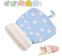 JIOFUGH Acogedor Nido para Mascotas, Suave Saco de Dormir para Perros y Gatos, portátil y cálido, Ideal para Interiores y Todas Las Estaciones, Lavable universalmente (Blue Bunny,35×45 cm)