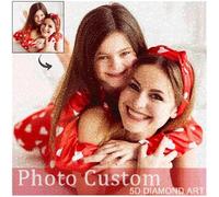 JIOJOG Cuadro de Diamantes Personalizado Pintura Diamante Personalizado con Fotos -Diamond Painting Personalizado Embroidery Art Regalo de Arte fotográfico Personalizado