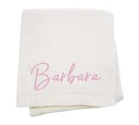 JIOJOG Manta Bebe Personalizada, Mantas Algodón Personalizadas Bebe con Nombre - Regalo Recien Nacido Niña/Niño, Personalizado Manta Adecuado para Cochecitos, Asientos de Coche, 75 x 100 Cm