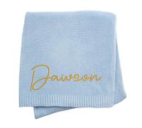 JIOJOG Manta Bebe Personalizada, Mantas Algodón Personalizadas Bebe con Nombre - Regalo Recien Nacido Niña/Niño, Personalizado Manta Adecuado para Cochecitos, Asientos de Coche, 75 x 100 Cm