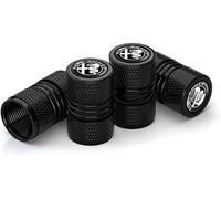JIOPEDF Tapas de Válvula de Auto para Alfa Romeo 4C Giulia Giulietta GT Mito Stelvio Tonale Junior, Tapa de Válvula de Neumático con Logotipo Tapa de Válvula con Etiquetado Valve Caps Dust Covers