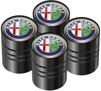 JIOPEDF Tapas de Válvula de Auto para Alfa Romeo Giulia Spider GT Mito Stelvio, Tapa de Válvula de Neumático con Logotipo Tapa de Válvula con Etiquetado Valve Caps Dust Covers,B