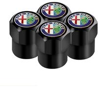 JIOPEDF Tapas de Válvula de Auto para Alfa Romeo Giulia Spider GT Mito Stelvio, Tapa de Válvula de Neumático con Logotipo Tapa de Válvula con Etiquetado Valve Caps Dust Covers,B