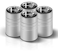 JIOPEDF Tapas de Válvula de Auto para Alfa Romeo Sportiva Giulia Stelvio Mito Giulietta, Tapa de Válvula de Neumático con Logotipo Tapa de Válvula con Etiquetado Valve Caps Dust Covers,B