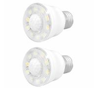 Jiotouhu Bombilla LED automática de 2W con sensor de movimiento infrarrojo PIR, luz nocturna para seguridad, casquillo E27, blanco frío 6500K, 220V, No regulable, paquete de 2