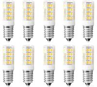 Jiotouhu Bombilla LED E14 5W, Blanco Cálido 3000K, 500LM, 220V, No regulable, Maíz LED tornillo pequeño, Bombillas halógenas equivalentes de 50W, E14 base estándar, 10 piezas