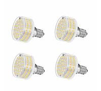 Jiotouhu Bombilla LED E14 9W, redonda plana, 88 chips LED, sustitución 90W E14 bombillas halógenas, 6500K blanco frío, 360 grados de ángulo de haz, AC 220-240V, no regulable, paquete de 4