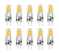 Jiotouhu Bombilla LED G4 de luz blanca cálida, 3 W, equivalente a halógeno de 30 W, bombilla LED G4, 3000 K, 200 lm, 360°, sin parpadeo, no regulable, lámpara de casquillo de pin de 12 V CA/CC, luces