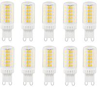 Jiotouhu Bombilla LED G9, Blanco cálido 3000K, 7W que sustituye a una bombilla halógena de 70W, 700 lúmenes, no regulable, sin parpadeos, ángulo de haz de 360°, CA 220-240V, paquete de 10