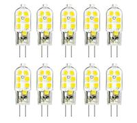 Jiotouhu G4 bombillas LED, 2W 200lm 12V AC/DC Blanco frío 6500K, pin base, reemplazo 20W bombillas halógenas, sin parpadeo, no regulable, paquete de 6