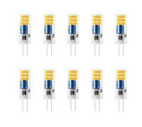Jiotouhu g4 led bombilla, blanco cálido 2700k, 2W equivalente a 20W lámpara halógena, 220V, redondo Bi-Pin Base Ahorro de energía, No Dimmable, para la lámpara Sala de estar Dormitorio, Paquete de 10