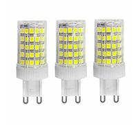 Jiotouhu G9 LED 220V 10W, lámpara blanca fría 6500K, Sustituye 100W halógeno, Sin parpadeo, No regulable, para Lámparas de Araña, luces de techo, luces de pared, paquete de 3