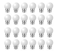 Jiotouhu Lámpara LED de color B22, blanco cálido 2700K, 2W equivalente a 20W, CA 220V-240V, lámpara LED de color con haz, adecuada para decoraciones de fiestas en bares domésticos, 24 unidades