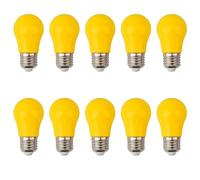 Jiotouhu Lámpara LED E27 3W,Amarillo, Bombilla LED de repuesto para lámpara incandescente de 20W, lámpara de bajo consumo A50, no regulable, paquete de 10