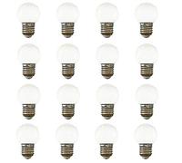 Jiotouhu Lámparas LED E27 2W, caliente blanco 3000K mini bombillas, carcasa transparente, 200 lúmenes, para la decoración interior y exterior de banquetes, no ajustable, 16 conjuntos
