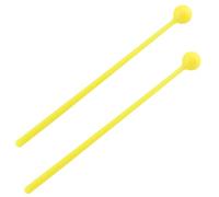 Jiozermi 10 mazos de plástico, 7.5 pulgadas de longitud para adultos, mazos de xilófono, instrumentos de percusión, mazo de campana, color amarillo
