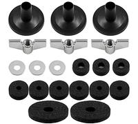Jiozermi 21 piezas de accesorios de repuesto de platillo, las piezas de platillo incluyen fundas de fieltro con base, arandelas, tuercas de ala, fieltro de platillo, copa de fieltro Hi-Hat