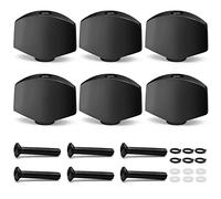 Jiozermi Botones de afinación de metal negro para guitarra, forma cuadrada, cabezales de botón de afinación, mango de máquina para guitarra eléctrica y acústica, paquete de 6