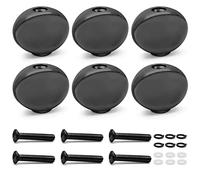 Jiozermi Clavijas de afinación de metal negro para guitarra, cabezas de botón de afinación circular, mango de máquina para guitarra eléctrica y acústica folk, paquete de 6