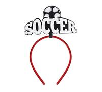 Jipersuo Europa 2024 Bandas para el pelo de fútbol, fiesta temática de fútbol, tocado de fútbol, accesorios de animación, actividades, suministros para fanáticos de cosplay (negro, talla única)
