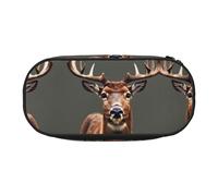JIPOFD Beauty Deer - Estuche grande para lápices, bolsa de almacenamiento de alta capacidad, organizador de estuche, estuche para bolígrafos para mujeres y hombres