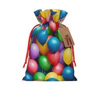 JIPOFD Bolsa con cordón para globos de colores, diseño de cielo azul, resistente, de 8.3 x 11.8 pulgadas, adecuada para regalos de fiesta y embalaje de regalo, 1 unidad