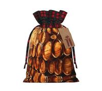 JIPOFD Bolsa de corcho de vino con cordón de Navidad, resistente, 4.7 x 6.9 pulgadas, adecuada para regalos de fiesta y embalaje de regalo, 1 unidad