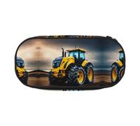 JIPOFD Company Farm Tractor - Estuche grande para lápices, bolsa de almacenamiento de alta capacidad, organizador de bolígrafos, para mujeres y hombres, Negro, One Size, Art Deco