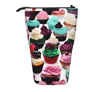 JIPOFD Delicious Cupcakes - Estuche para lápices de pie, bonito estuche para bolígrafos, soporte portátil para lápices, para suministros de oficina