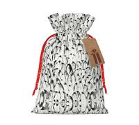 JIPOFD Elegante bolsa de cordón de Navidad con patrón de multitud de pingüinos robusta de 8.3 x 11.8 pulgadas, adecuada para regalos de fiesta y embalaje de regalo, 1 unidad