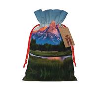 JIPOFD Grand Teton National Park - Bolsa de cordón de Navidad robusta de 8.3 x 11.8 pulgadas, adecuada para regalos de fiesta y embalaje de regalo, 1 unidad