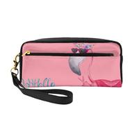 JIPOFD Hello Glasses - Bolsa de maquillaje con diseño de flamenco, bolsa de cosméticos, bolsa de aseo de viaje, bonita bolsa de almacenamiento para mujeres, Negro, One Size