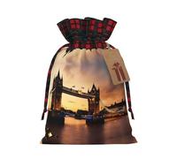 JIPOFD I Love London - Bolsa de cordón de Navidad robusta de 4.7 x 6.9 pulgadas, adecuada para regalos de fiesta y embalaje de regalo, 1 unidad