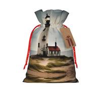 JIPOFD Old Lighthouse-Standard-Scale-2_00x - Bolsa de cordón de Navidad robusta de 8.3 x 11.8 pulgadas, adecuada para regalos de fiesta y embalaje de regalo, 1 unidad