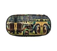 JIPOFD Old Tractor Photo Farm - Estuche grande para lápices, bolsa de almacenamiento de alta capacidad, organizador de bolígrafos, para mujeres y hombres