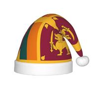 JIPOFD Sombrero de Papá Noel con la bandera de Sri Lanka, sombrero de Navidad unisex, suave al tacto y cómodo, sombrero de Papá Noel grueso