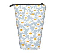 JIPOFD White Daisy - Estuche para lápices de pie, bonito estuche para bolígrafos, soporte portátil para lápices, para suministros de oficina, Black, Talla única, moda