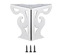 Jiqoe 4 patas de hierro para muebles con patrón de huecos, patas de metal decorativas, patas de hierro, diseños de flores para sofá, mesa, armario, cama