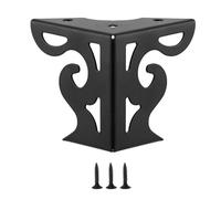 Jiqoe 4 patas de hierro para muebles con patrón de huecos, patas de metal decorativas, patas de hierro, diseños de flores para sofá, mesa, armario, cama