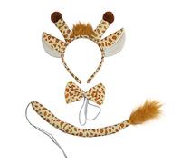 Jiqoe Diadema de jirafas de felpa, diadema de jirafas, diadema de dibujos animados, diadema de felpa dulce para niña, diadema de orejas de jirafas