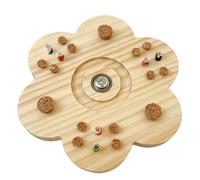 Jiqoe Juguete de interacción para pájaros, juguete de picoteo, jaula de pájaros, de corcho, juguete de rompecabezas de madera para pájaros pequeños a grandes para conures