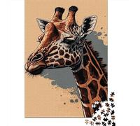 Jirafa Africana Puzzle para Adultos Puzzle de 1000 Piezas Papel Estilo Natural Relajación Concentración Familia Decoración Regalo 70x50cm/1000pcs